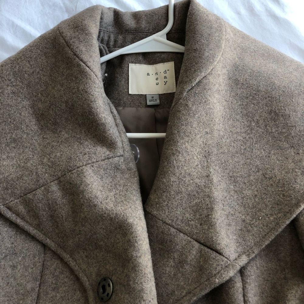 Beige wool trench coat